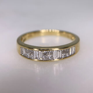 18ct Yellow Gold Diamond ILIANA Half Eternity Ring